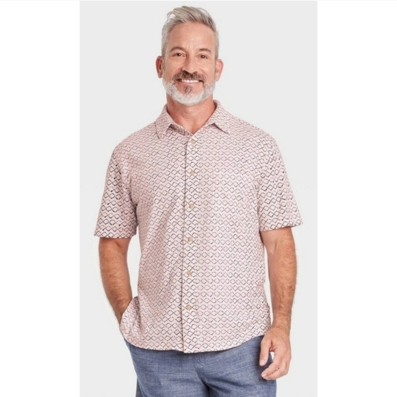 Goodfellow Button Up Short Sleeve Collared Shirt - Picture 4 of 9